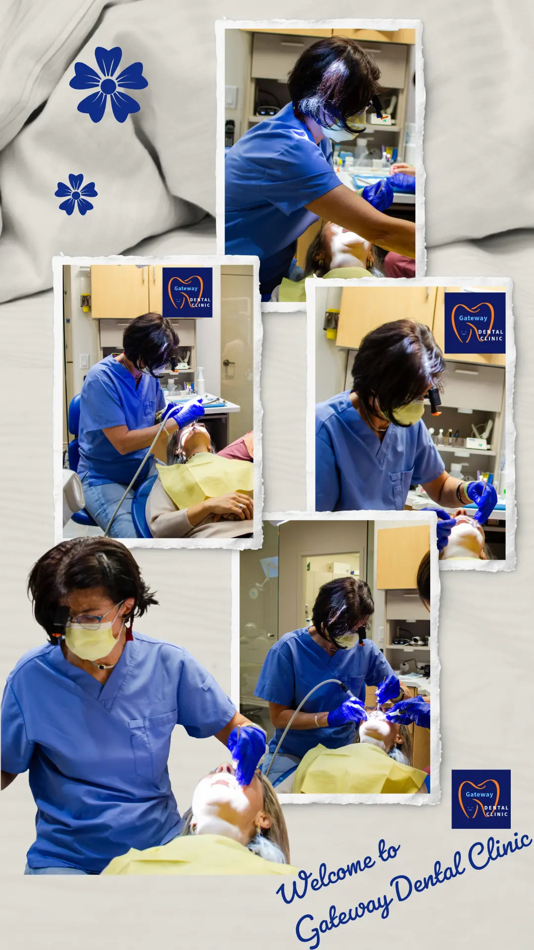 Welcome to Gateway Dental Clinic — collage of the team at work